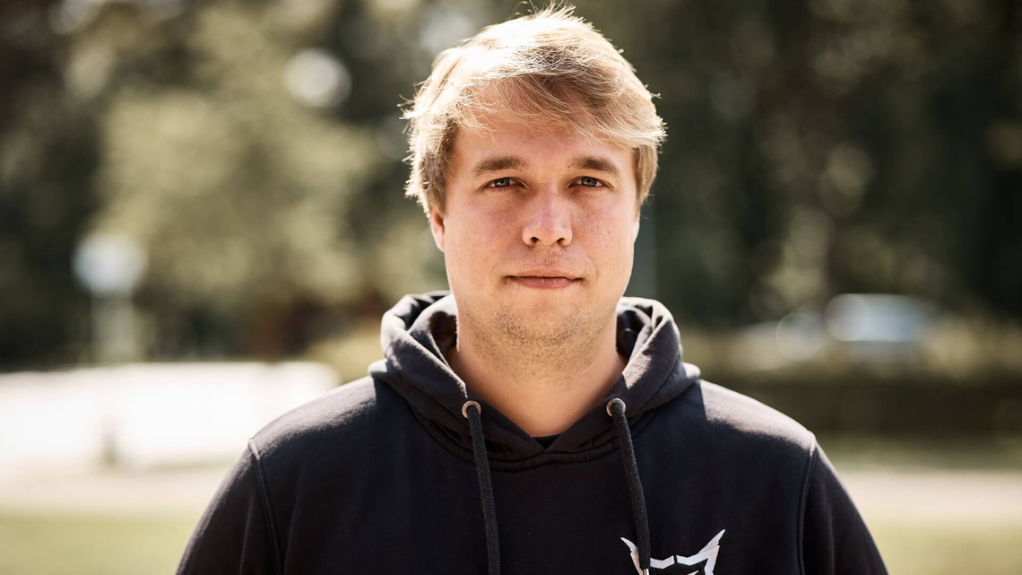 Finn recharging in the great outdoors.