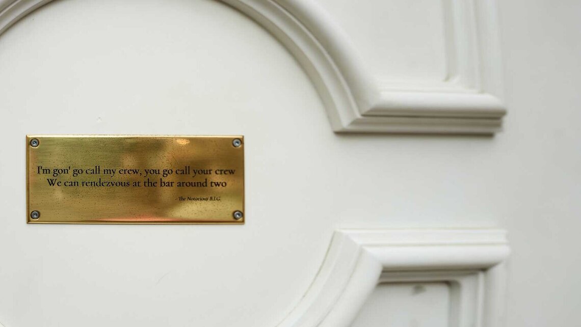 Door to Tin Tin bar in Stuttgart