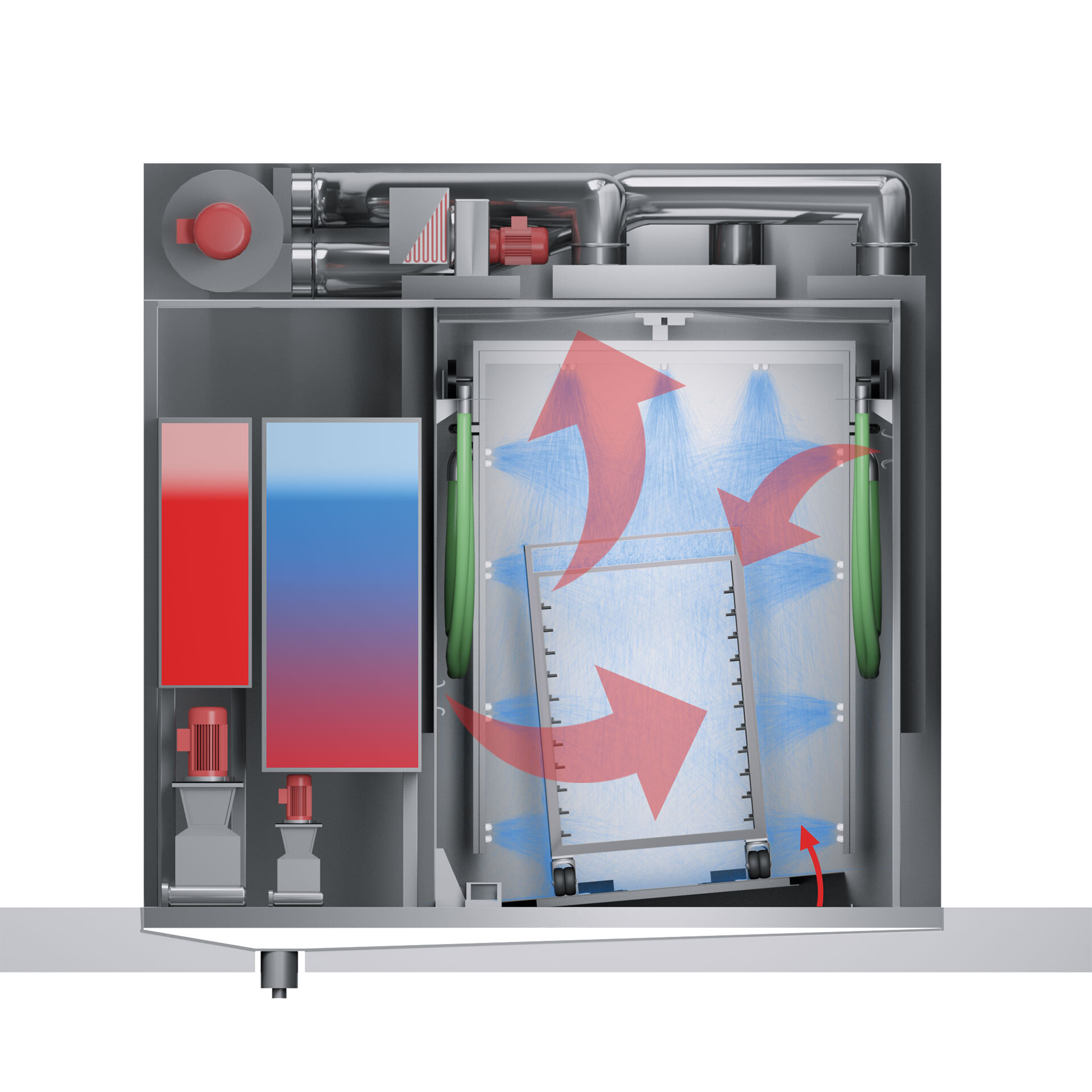 cross-section of the cart washer cross-section of the cart washer