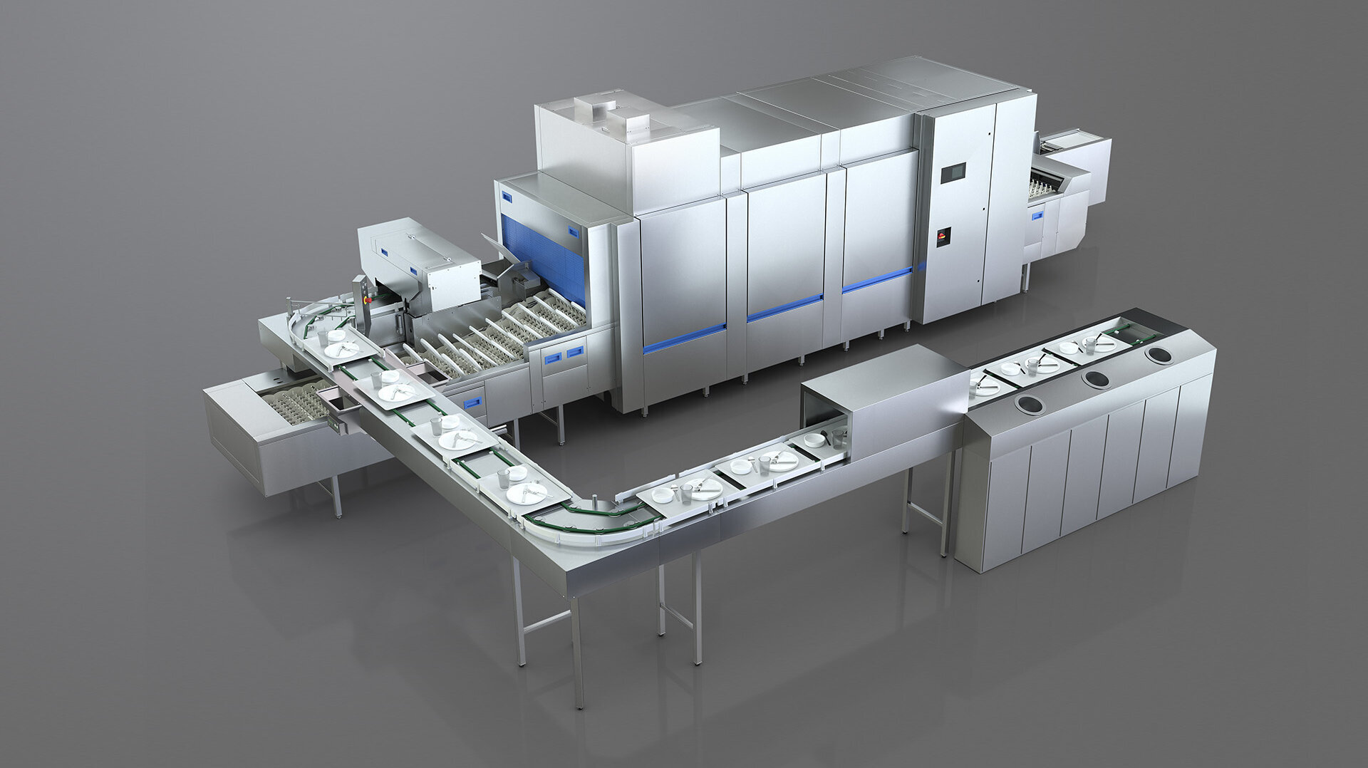 MEIKO M-iQ BlueFire flight type dishwashing machine