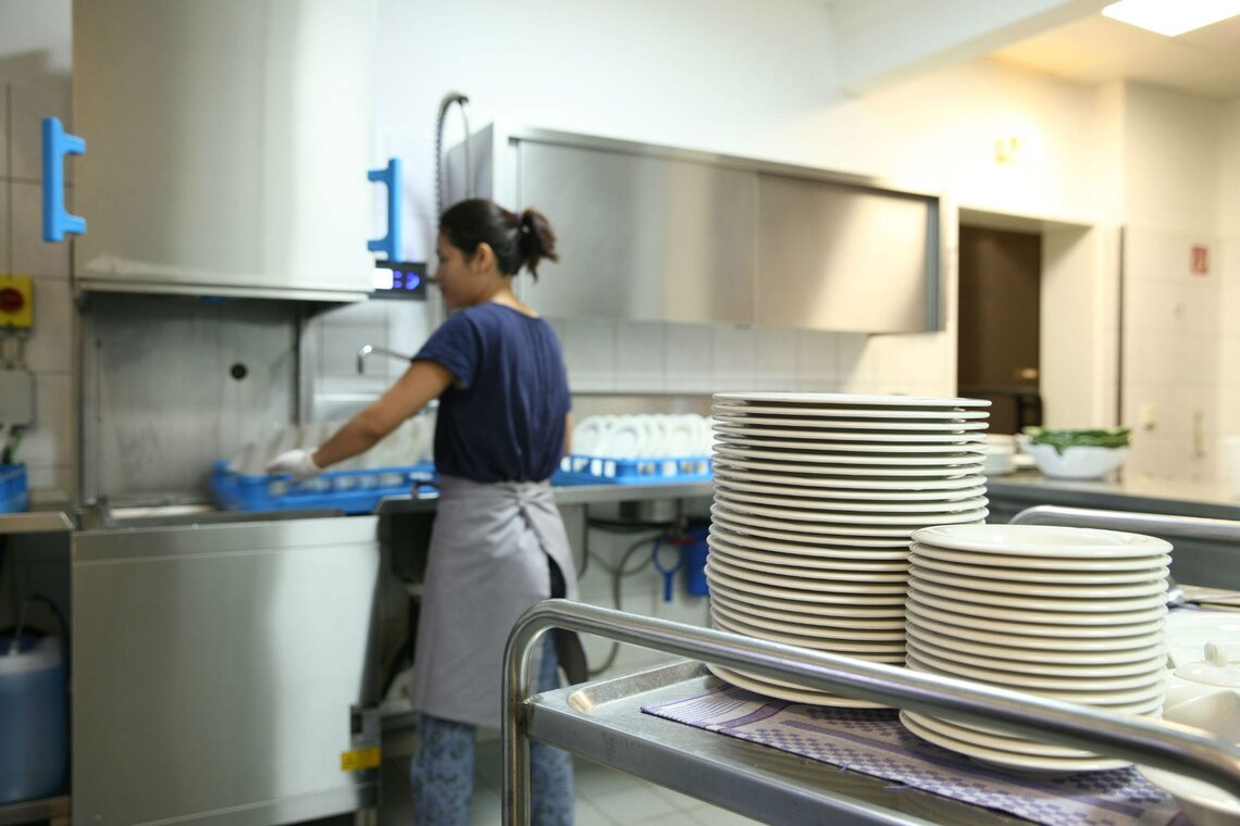 M-iClean H in the wash-up area M-iClean H in the wash-up area